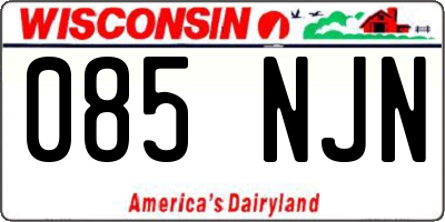 WI license plate 085NJN