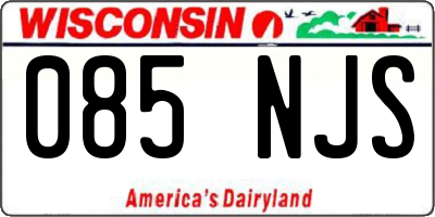 WI license plate 085NJS