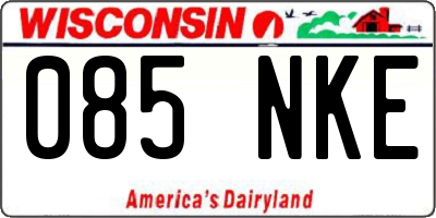 WI license plate 085NKE