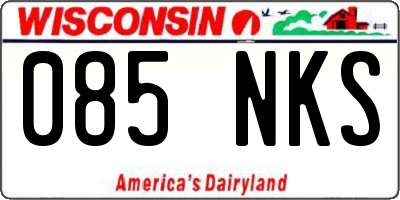 WI license plate 085NKS