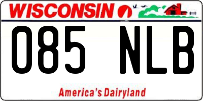 WI license plate 085NLB