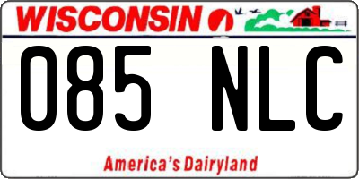 WI license plate 085NLC