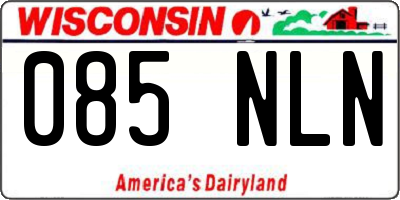 WI license plate 085NLN