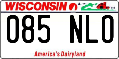 WI license plate 085NLO