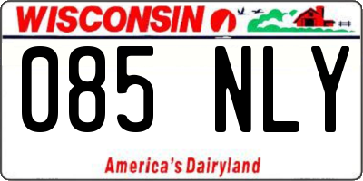 WI license plate 085NLY