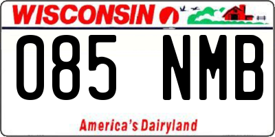 WI license plate 085NMB