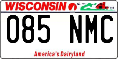 WI license plate 085NMC