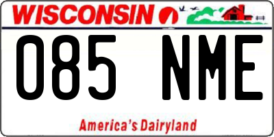 WI license plate 085NME