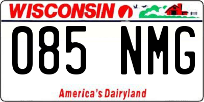 WI license plate 085NMG