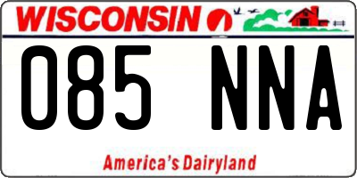 WI license plate 085NNA