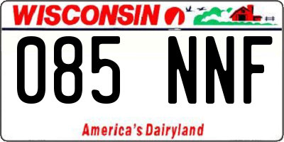 WI license plate 085NNF