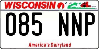 WI license plate 085NNP