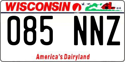 WI license plate 085NNZ