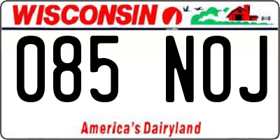 WI license plate 085NOJ