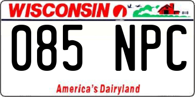 WI license plate 085NPC