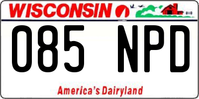WI license plate 085NPD