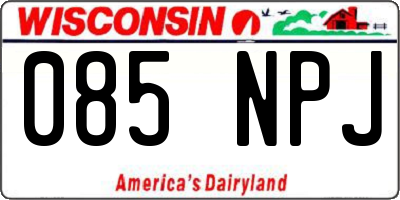 WI license plate 085NPJ