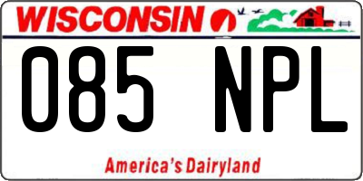 WI license plate 085NPL