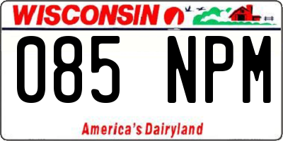 WI license plate 085NPM