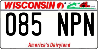 WI license plate 085NPN