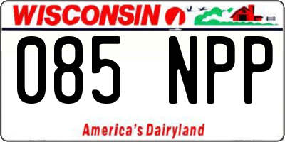 WI license plate 085NPP