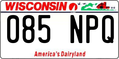 WI license plate 085NPQ