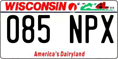 WI license plate 085NPX