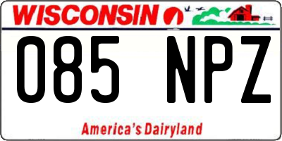 WI license plate 085NPZ
