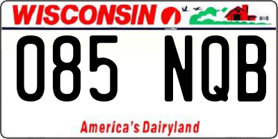 WI license plate 085NQB