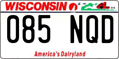 WI license plate 085NQD