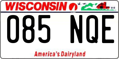 WI license plate 085NQE