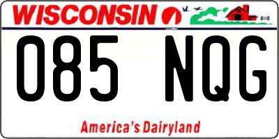 WI license plate 085NQG