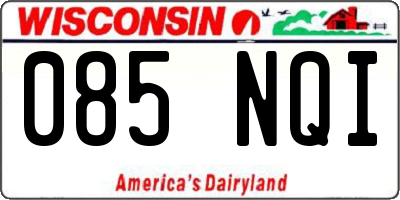 WI license plate 085NQI