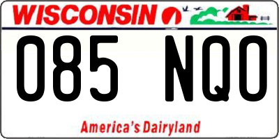 WI license plate 085NQO