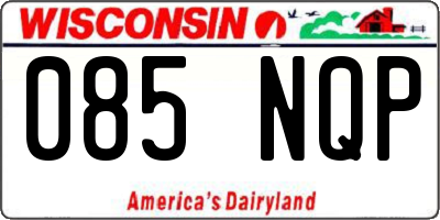 WI license plate 085NQP