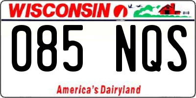 WI license plate 085NQS