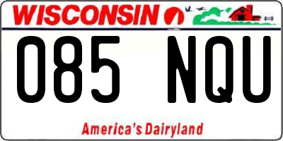 WI license plate 085NQU