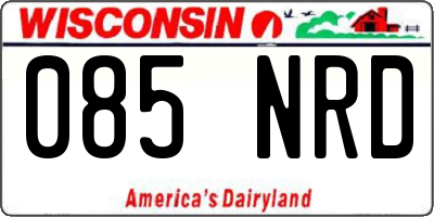 WI license plate 085NRD