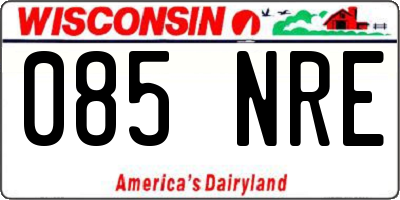 WI license plate 085NRE