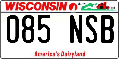 WI license plate 085NSB