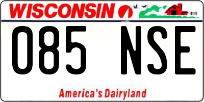 WI license plate 085NSE