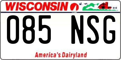WI license plate 085NSG