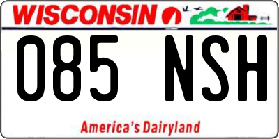 WI license plate 085NSH