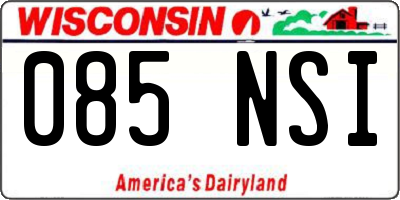 WI license plate 085NSI