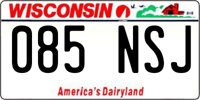 WI license plate 085NSJ