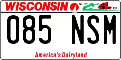 WI license plate 085NSM