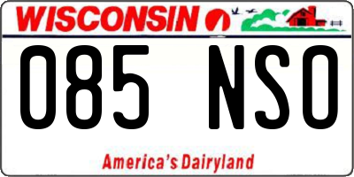 WI license plate 085NSO