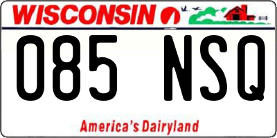 WI license plate 085NSQ