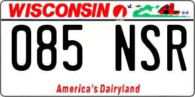 WI license plate 085NSR