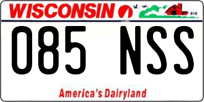 WI license plate 085NSS